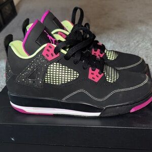 Jordan Kids Sneakers in Black, Pink, and Green